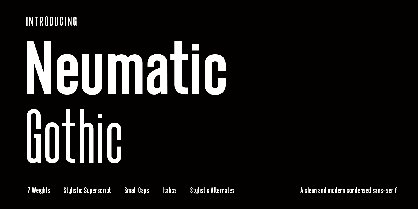 Пример шрифта Neumatic Gothic